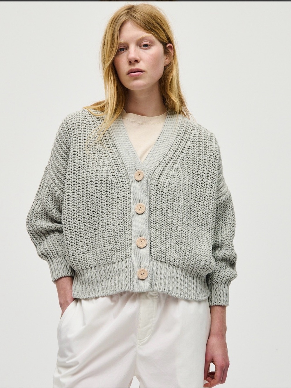 babaà cardigan no18 chalk